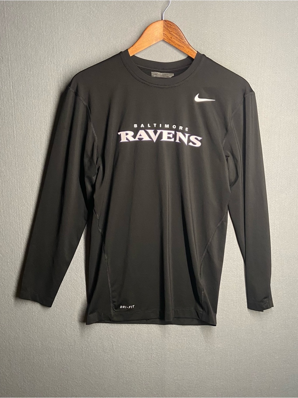 Nike Black Baltimore Ravens Long-Sleeve Dri-FIT Shirt